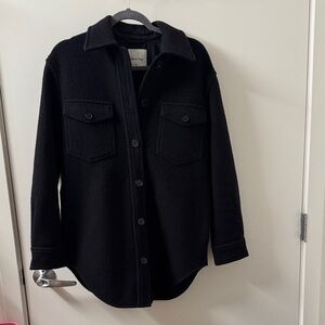 Aritzia Ganna Shirt Jacket in Black Size XS